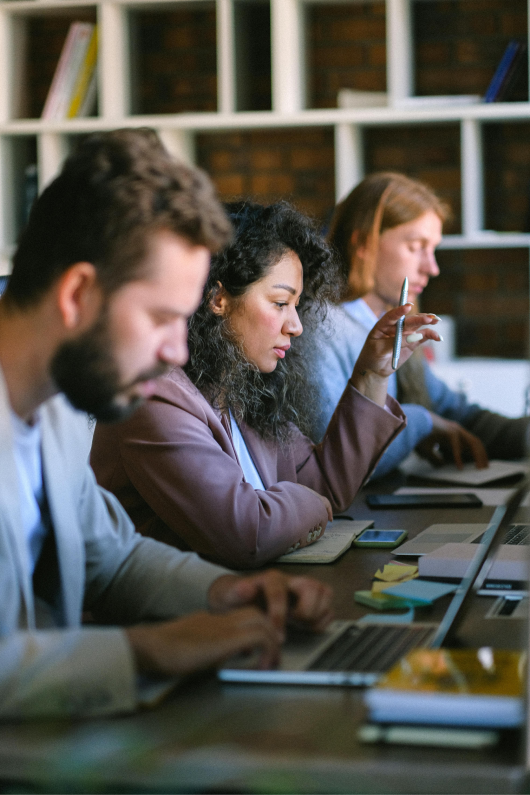 Students studying